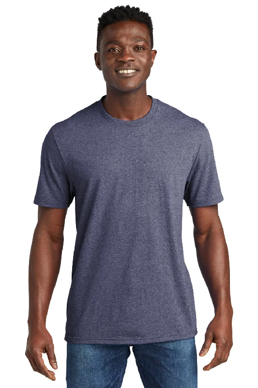 Allmade Mens Recycled Short Sleeve Crewneck T-Shirt - Heather Navy Blue