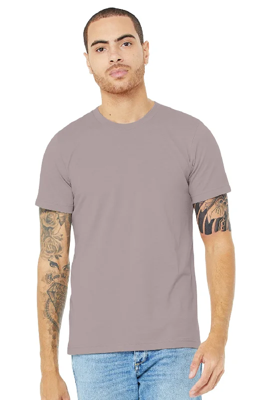 Bella + Canvas Mens Heather CVC Short Sleeve Crewneck T-Shirt - Heather Pink Gravel