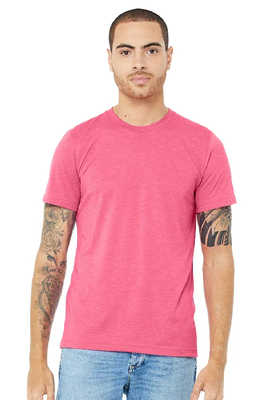 Bella + Canvas Mens Short Sleeve Crewneck T-Shirt - Charity Pink