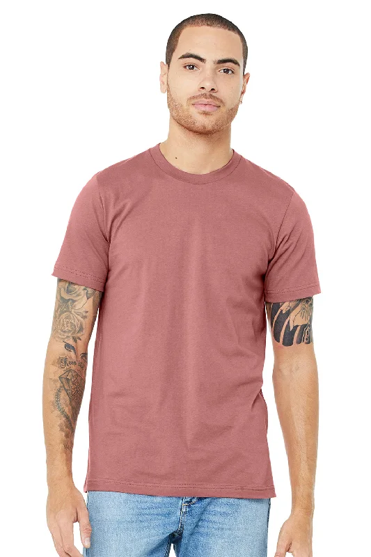 Bella + Canvas Mens USA Made Jersey Short Sleeve Crewneck T-Shirt - Mauve