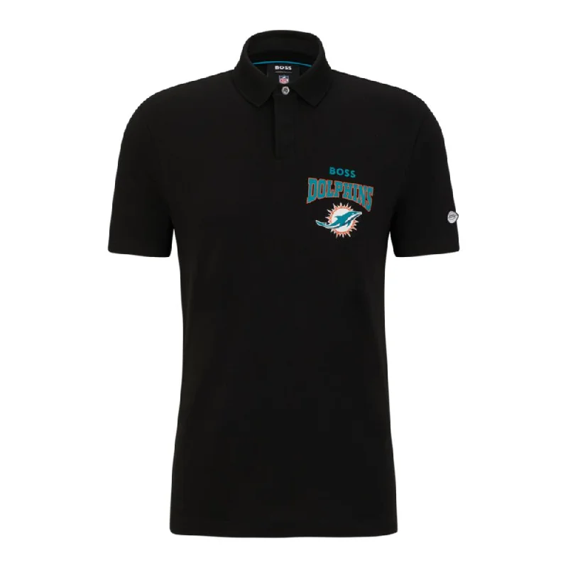 BOSS x NFL cotton-piqu polo shirt with collaborative branding