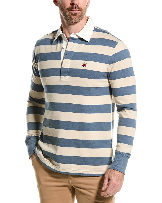 Brooks Brothers Rugby Stripe Heavyweight Polo Shirt