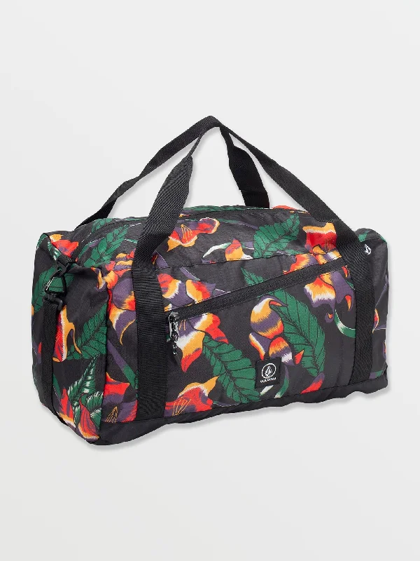 Bt Packable Duffel - Black Floral Print