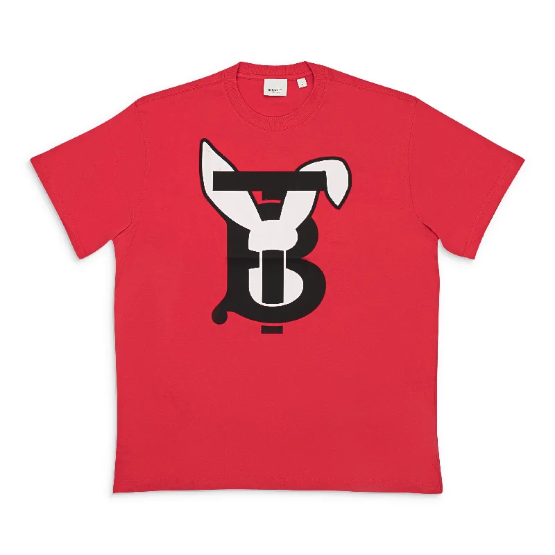 BURBERRY BUNNY EAR GRAHPIC LOGO RED T-SHIRT