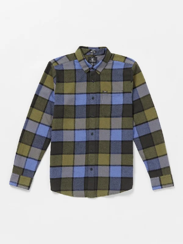 Caden Plaid Long Sleeve Shirt - Rinsed Black