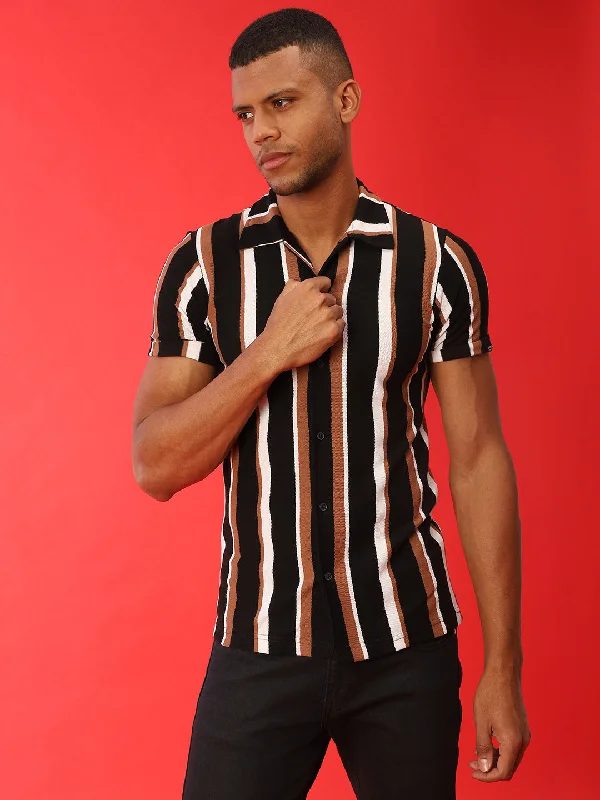 Campus Sutra Men Stylish Striped Casual Shirts