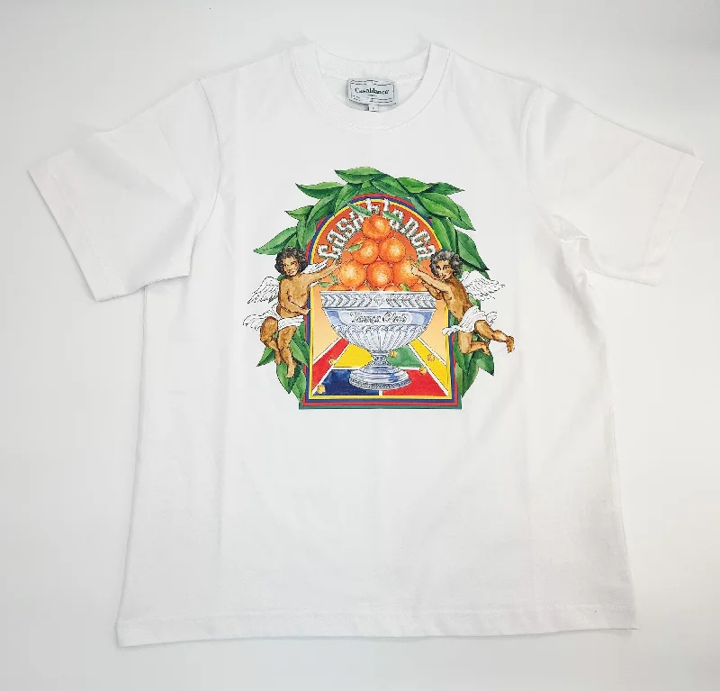 Casablanca White Casa Way Triomphe D'orange T-Shirt