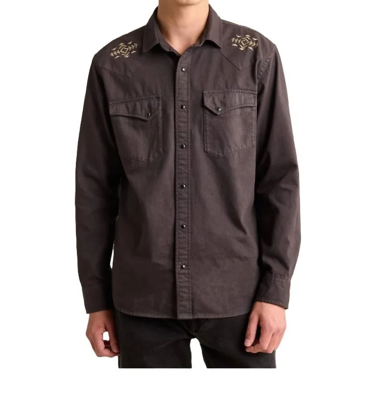 Chandler Embroidered Shirt In Black