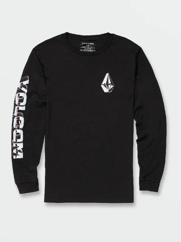 Chrome Stone Long Sleeve Tee - Black