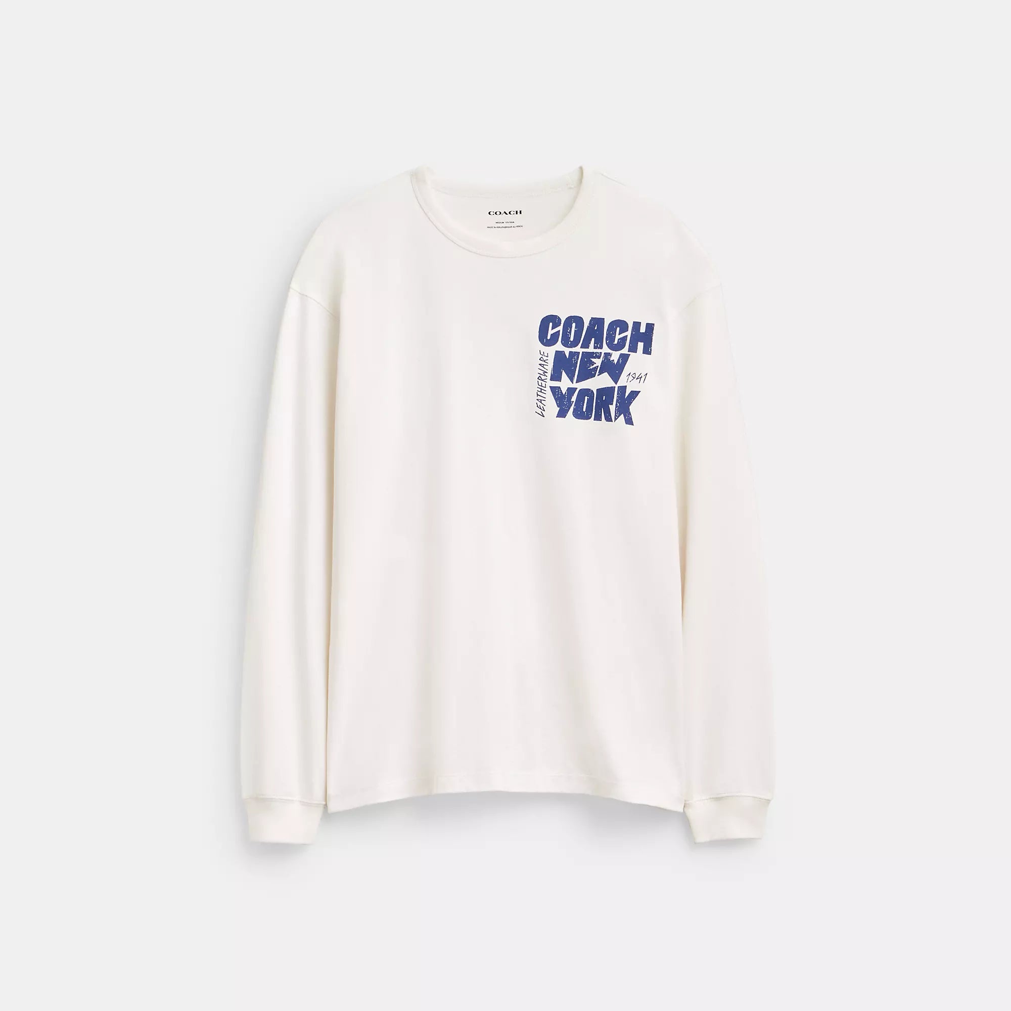 Coach Outlet New York Graphic Long Sleeve T Shirt In Organic Cotton