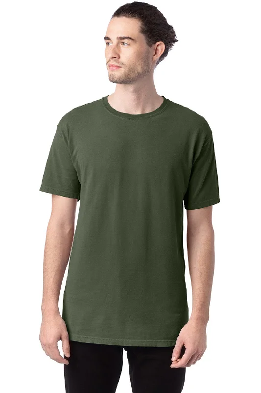 ComfortWash By Hanes Mens Short Sleeve Crewneck T-Shirt - Moss Green