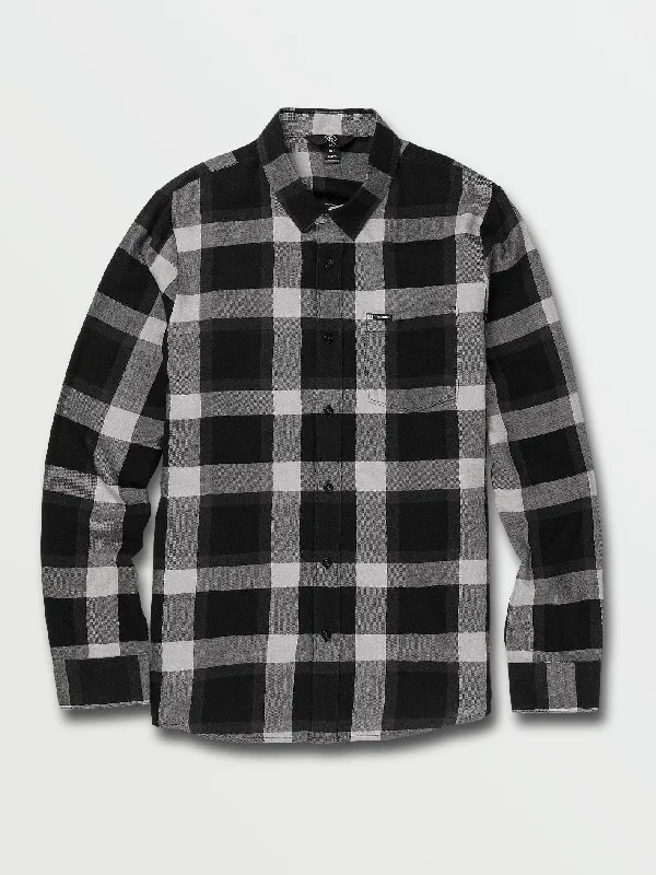 Curwin Long Sleeve Flannel - Black Grey