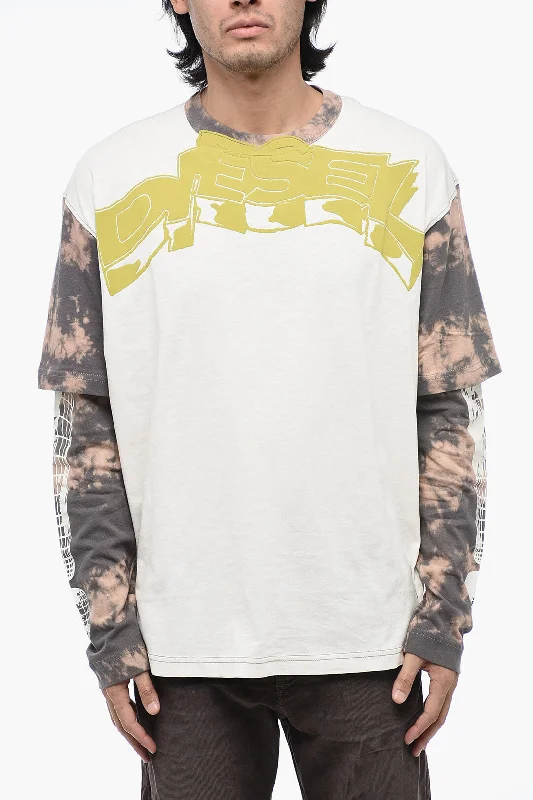 Diesel Double Layer T-WESHER T-Shirt with Tie-Dye Effect