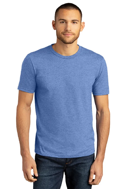 District Mens Perfect DTG Short Sleeve Crewneck T-Shirt - Maritime Blue Frost