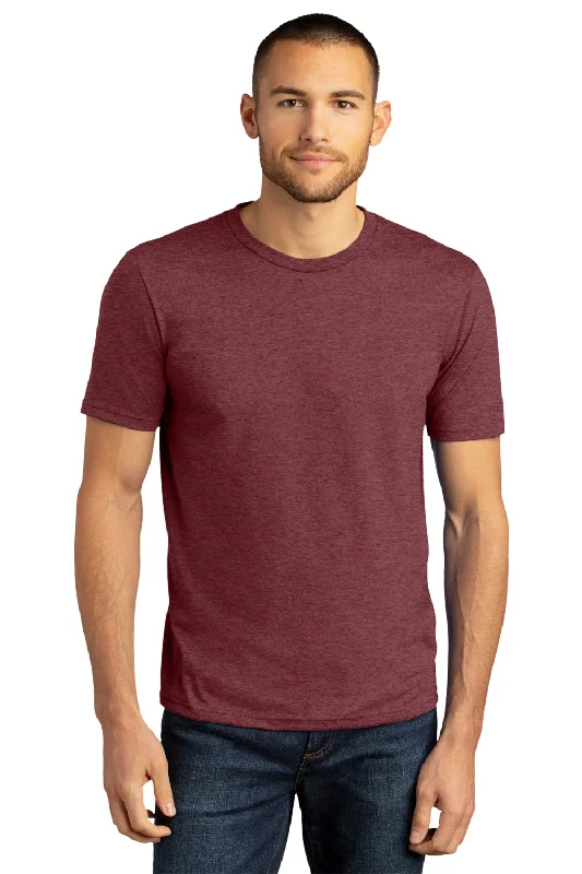 District Mens Perfect DTG Short Sleeve Crewneck T-Shirt - Maroon Frost