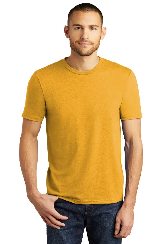 District Mens Perfect Tri Short Sleeve Crewneck T-Shirt - Heather Ochre Yellow