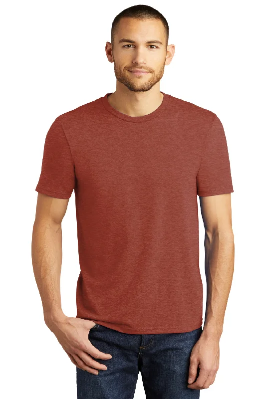 District Mens Perfect Tri Short Sleeve Crewneck T-Shirt - Heather Russet Red