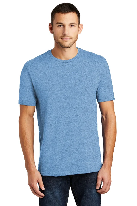 District Mens Perfect Weight Short Sleeve Crewneck T-Shirt - Clean Denim Blue