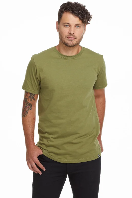 Econscious Mens USA Made Short Sleeve Crewneck T-Shirt - Olive Green