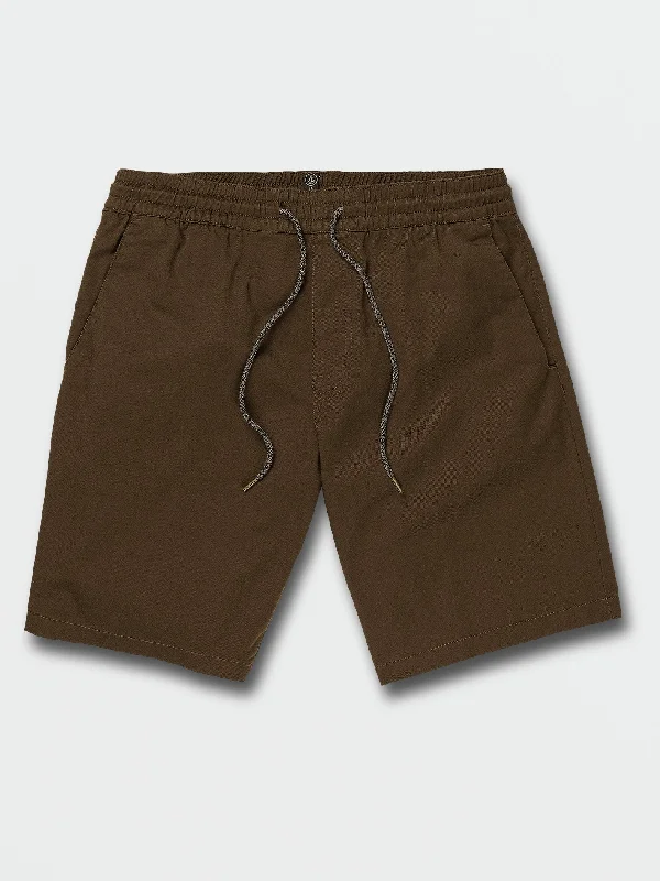 Frickin Elastic Waist Shorts - Dark Earth