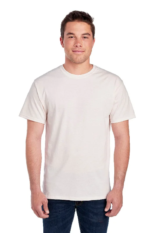 Fruit Of The Loom Mens HD Jersey Short Sleeve Crewneck T-Shirt - Heather Sweet Cream