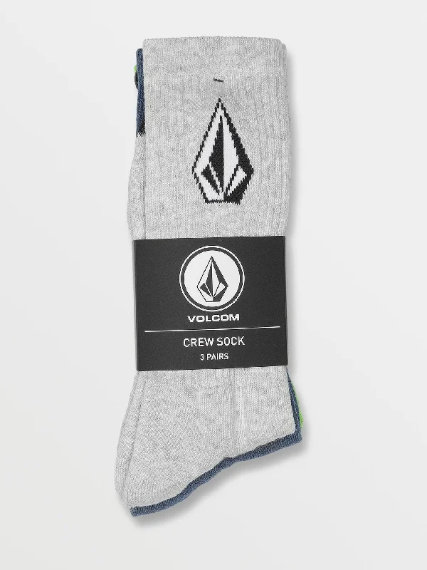 Full Stone 3 Pack Socks - Stone Blue