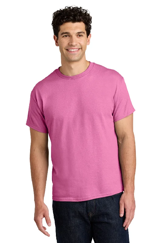 Gildan Mens Short Sleeve Crewneck T-Shirt - Azalea Pink