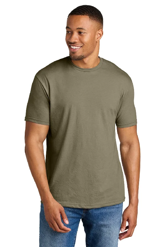 Gildan Mens Softstyle CVC Short Sleeve Crewneck T-Shirt - Dune Mist