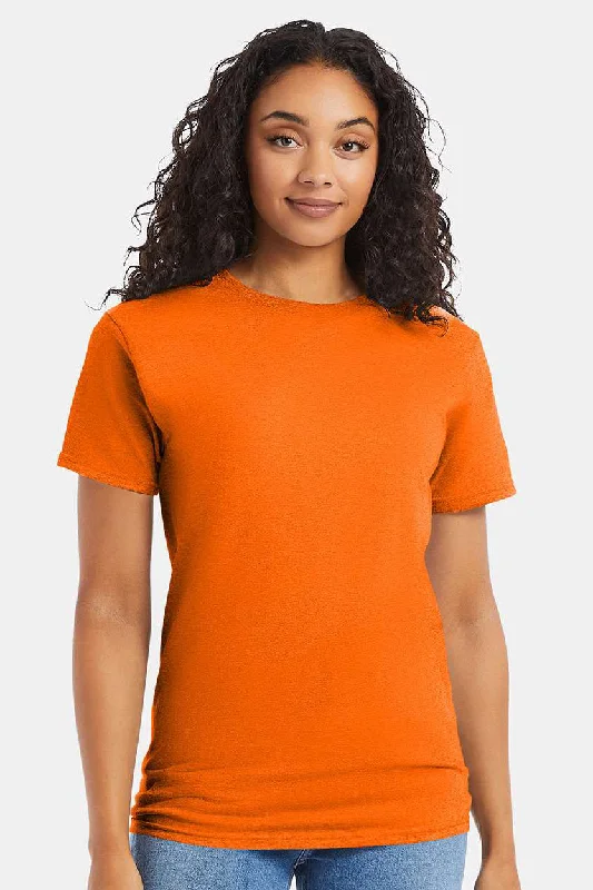 Hanes Mens ComfortSoft Short Sleeve Crewneck T-Shirt - Safety Orange