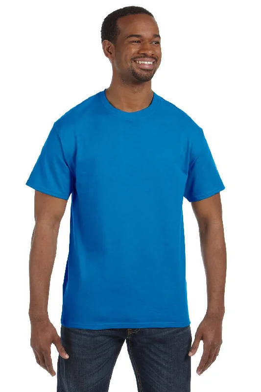 Hanes Mens ComfortSoft Short Sleeve Crewneck T-Shirt - Sapphire Blue