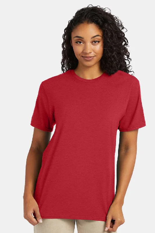 Hanes Mens Nano-T Short Sleeve Crewneck T-Shirt - Heather Red