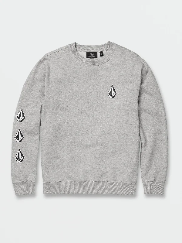 Iconic Stone Crew Sweatshirt - Heather Grey