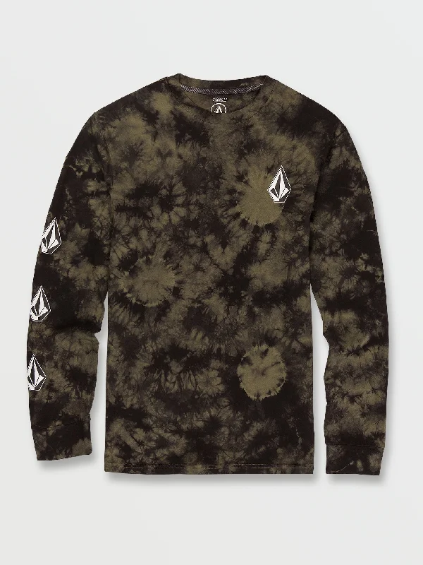 Iconic Stone Dye Long Sleeve Tee - Military