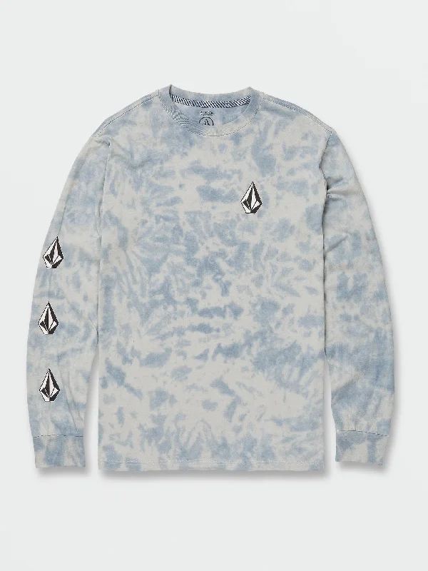 Iconic Stone Dye Long Sleeve Tee - Slate Blue