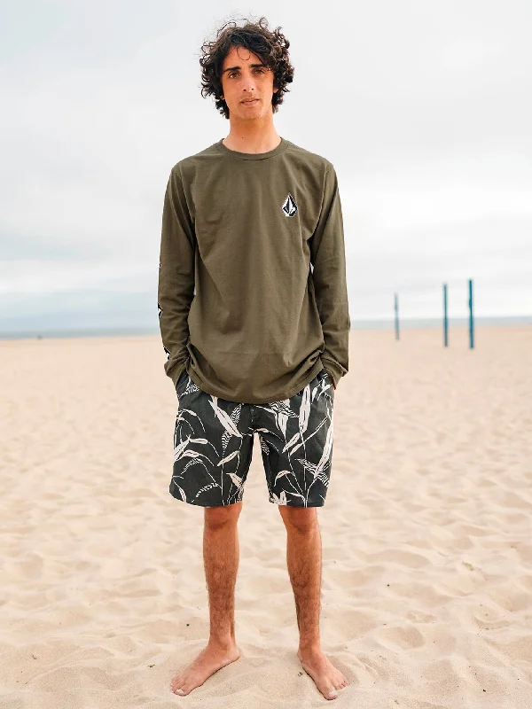 Iconic Stone Long Sleeve Tee - Military