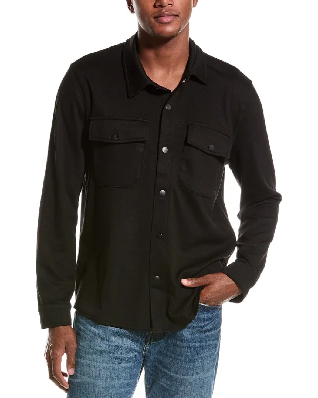 Industry Collared Snap Front Shirt Jacket