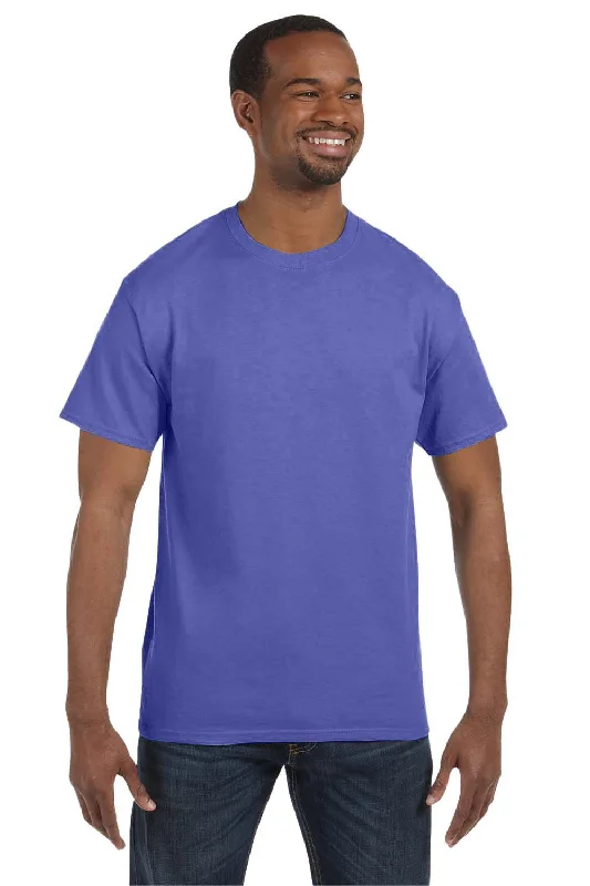 Jerzees Mens Dri-Power Moisture Wicking Short Sleeve Crewneck T-Shirt - Violet