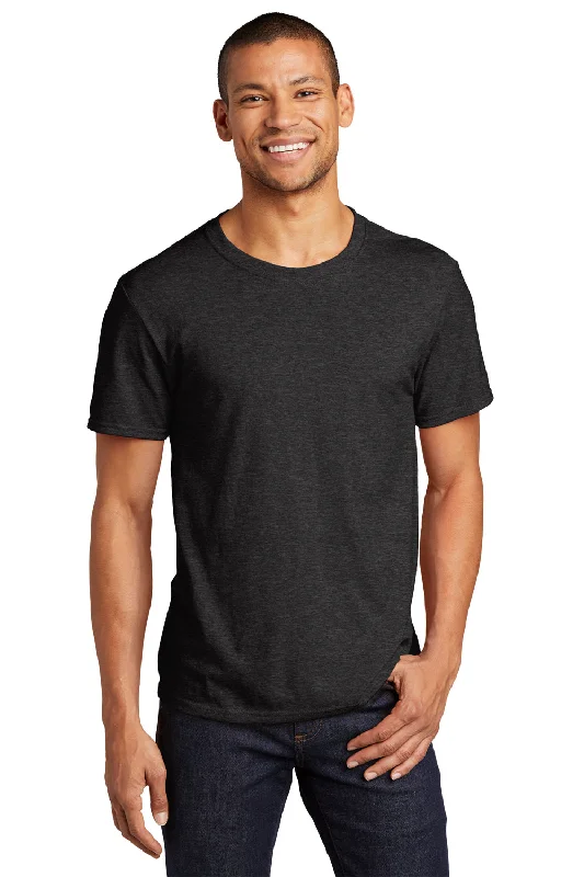 Jerzees Mens Premium Blend Moisture Wicking Short Sleeve Crewneck T-Shirt - Heather Black Ink