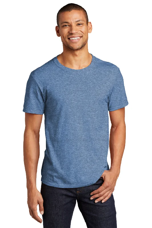 Jerzees Mens Premium Blend Moisture Wicking Short Sleeve Crewneck T-Shirt - Heather Carolina Blue