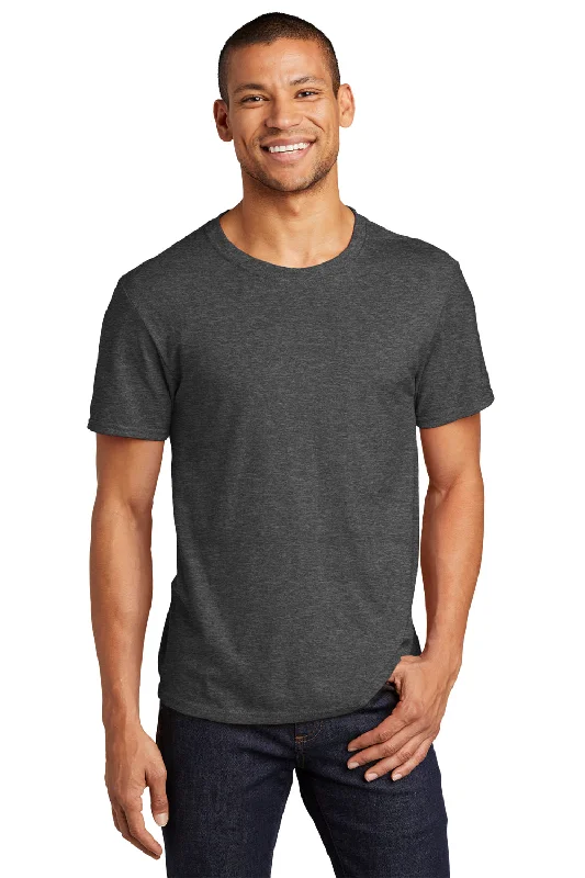 Jerzees Mens Premium Blend Moisture Wicking Short Sleeve Crewneck T-Shirt - Heather Charcoal Grey