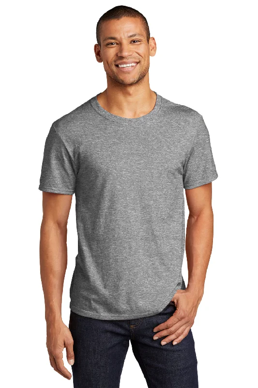 Jerzees Mens Premium Blend Moisture Wicking Short Sleeve Crewneck T-Shirt - Oxford Grey