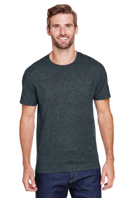 Jerzees Mens Premium Blend Moisture Wicking Short Sleeve Crewneck T-Shirt - Heather Black