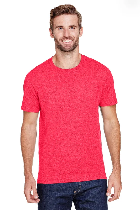 Jerzees Mens Premium Blend Moisture Wicking Short Sleeve Crewneck T-Shirt - Heather Fiery Red