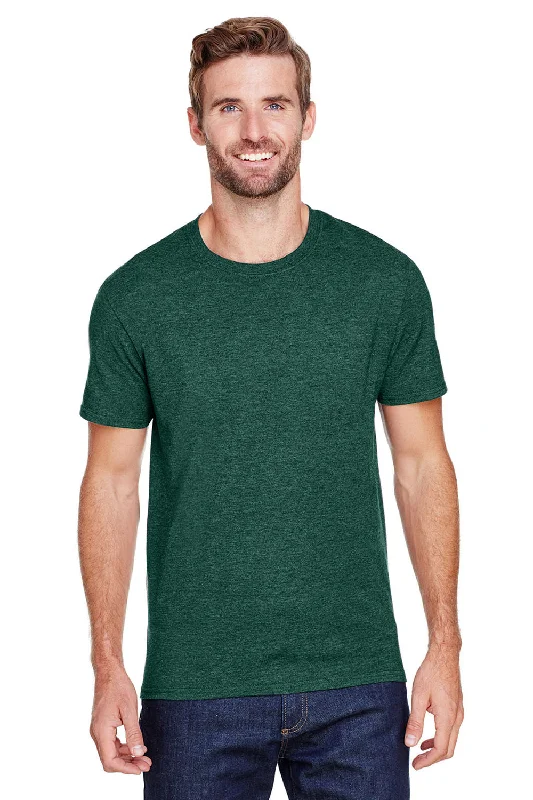 Jerzees Mens Premium Blend Moisture Wicking Short Sleeve Crewneck T-Shirt - Heather Forest Green