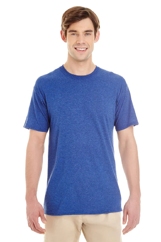 Jerzees Mens Short Sleeve Crewneck T-Shirt - Heather True Blue - Closeout