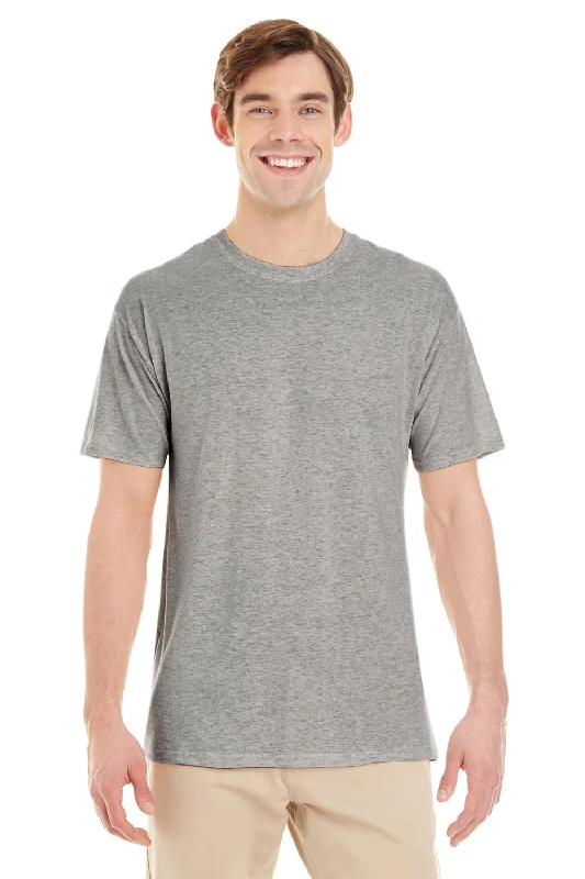 Jerzees Mens Short Sleeve Crewneck T-Shirt - Oxford Grey - Closeout