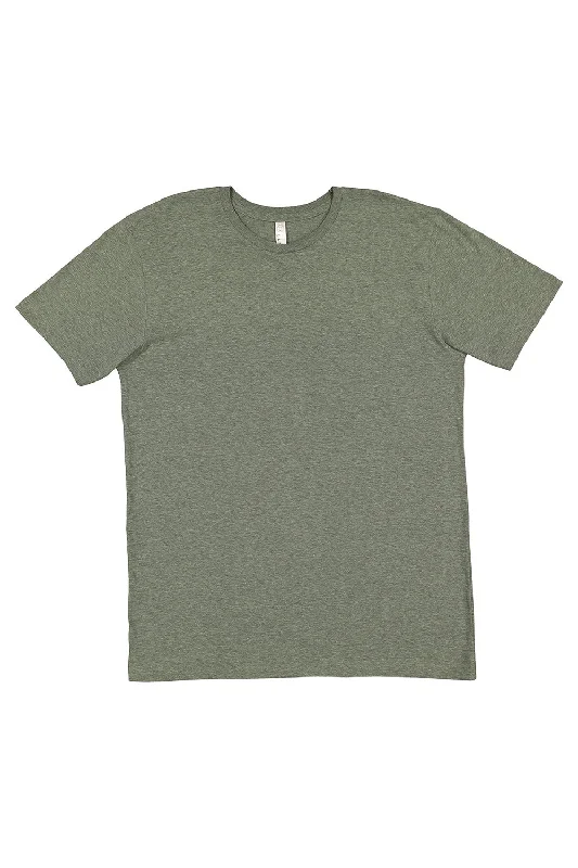 LAT Mens Fine Jersey Short Sleeve Crewneck T-Shirt - Bamboo Blackout Green