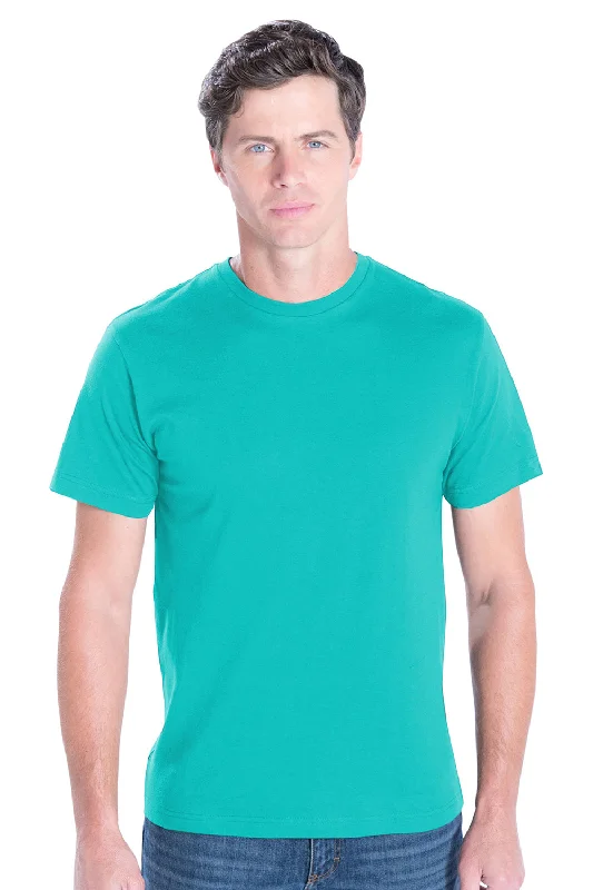 LAT Mens Fine Jersey Short Sleeve Crewneck T-Shirt - Caribbean Blue