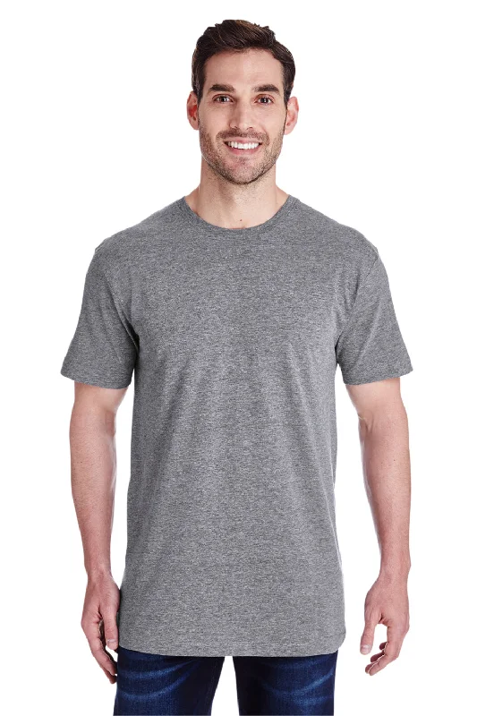 LAT Mens Fine Jersey Short Sleeve Crewneck T-Shirt - Heather Granite Grey