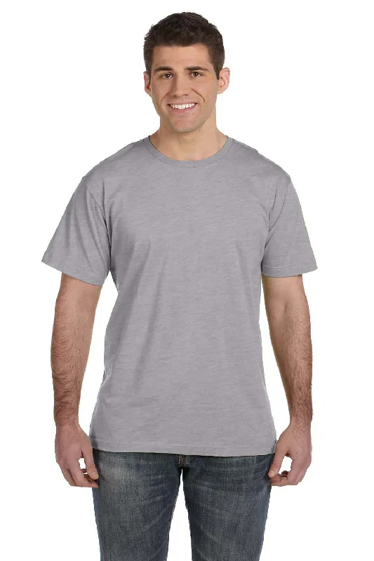 LAT Mens Fine Jersey Short Sleeve Crewneck T-Shirt - Heather Grey